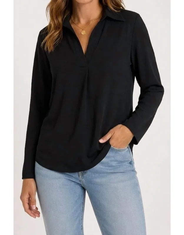 Chic After Dark Collared Tunic Top
