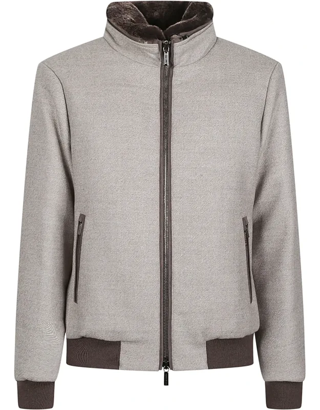 Virgin Wool Bomber Jacket
