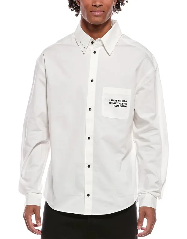 Poplin Slogan Shirt