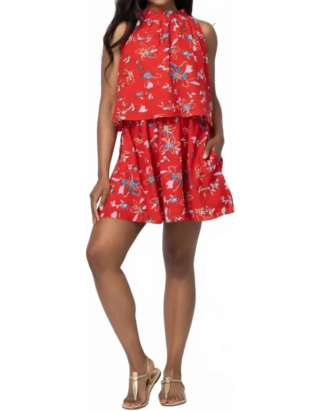 Shannon Mini Dress With Pockets And Tie Closure