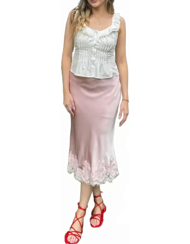 Peony Lace Midi Skirt
