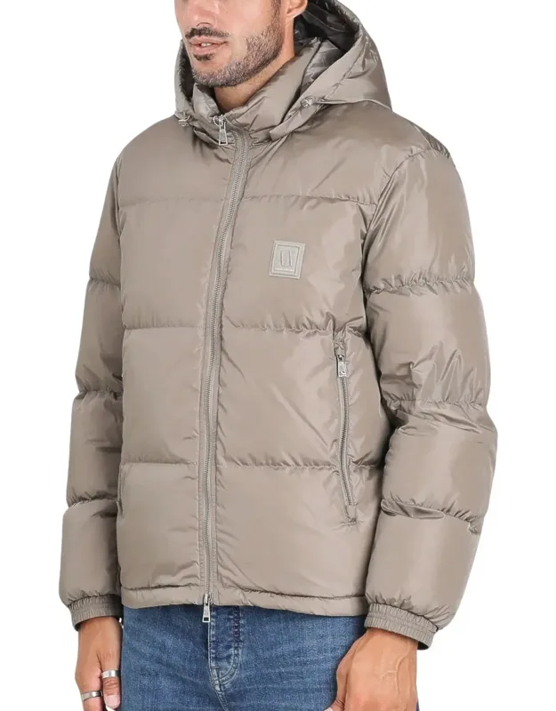 Quilted Removable Hood Down Jacket