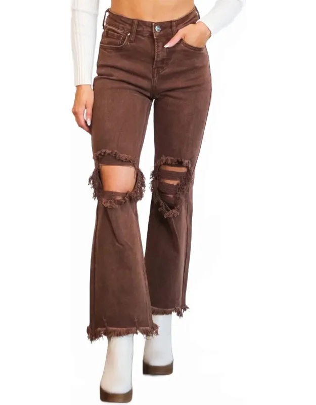Distressed High Rise Jeans