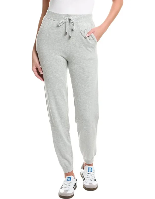 Heart Hot Fix Silk-blend Joggers
