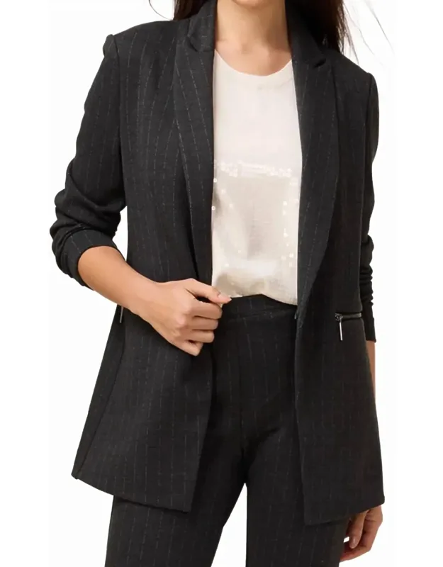 Broken Pinstripe Blazer