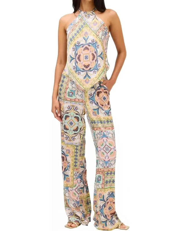 Silk Pants In Scarf Print