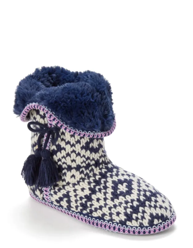 Becky Knit Bootie Slippers