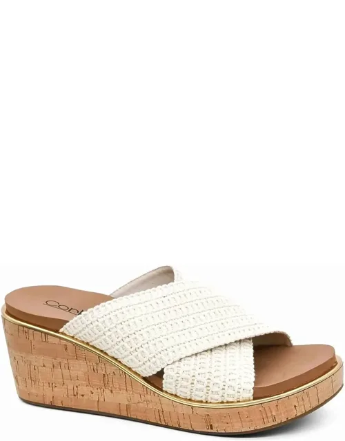 Peace Out Criss Cross Wedge Sandals