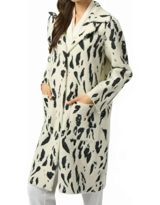 Animal Print Faux Fur Coat