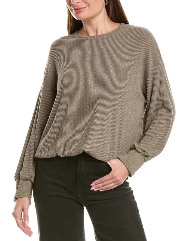 Ribbed Crewneck Sweatshirt