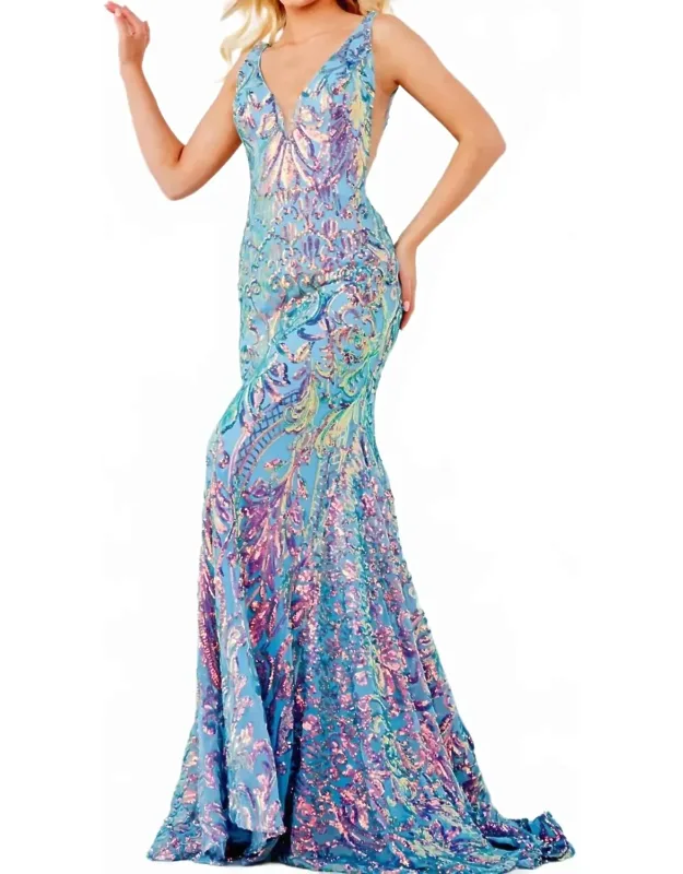 V Neck Open Back Dress