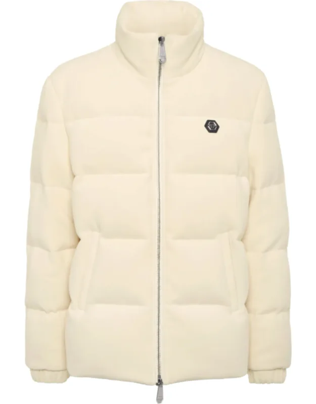 Puffer Jacket With Embroidery