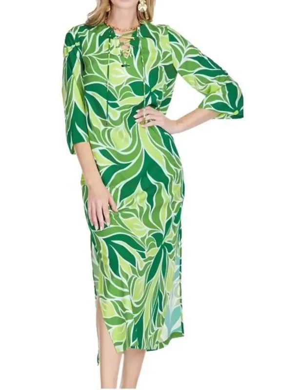 Lace Up Maxi Dress