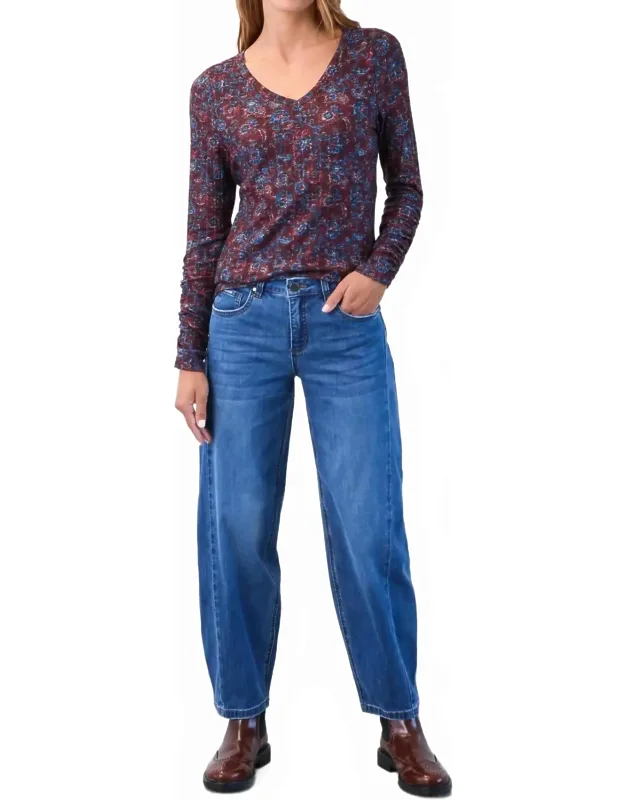 Girlfriend Barrel Denim Jeans