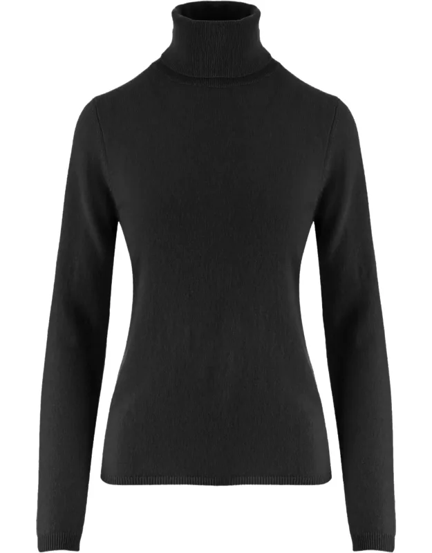 Ribbed Turtleneck Cashmere Sweater