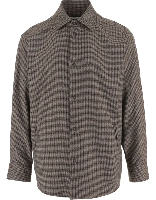 Checked Stretch-viscose Shirt