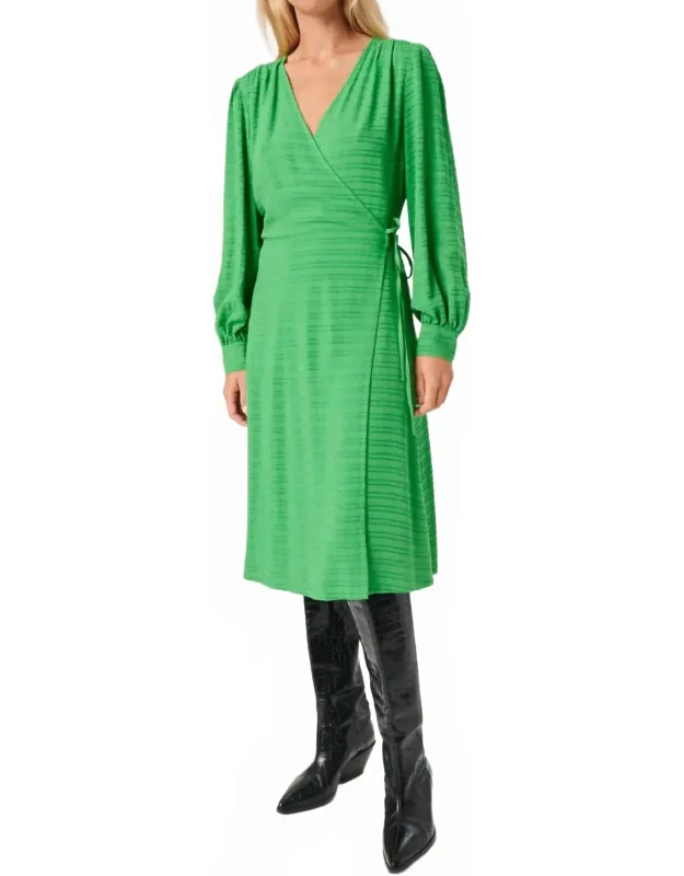 Catina Long Sleeve V-neck Wrap Dress