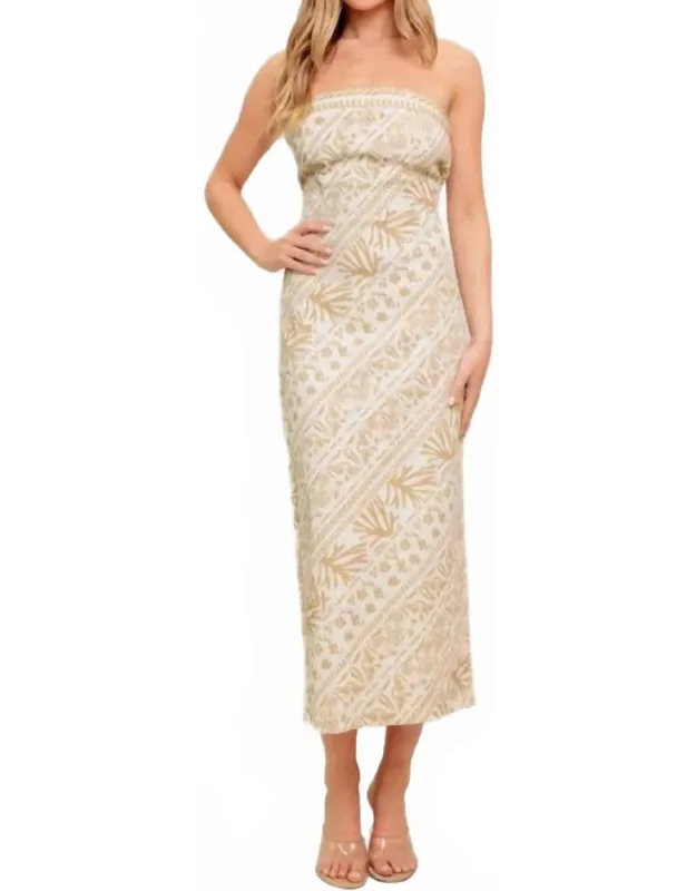 Mackenna Strapless Midi Dress
