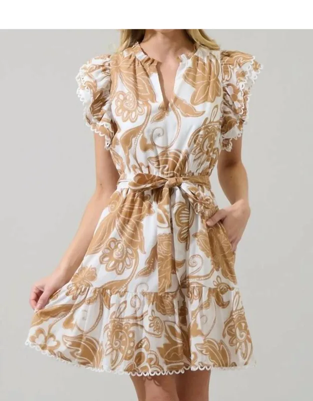 Nadya Floral Ruffle Mini Dress
