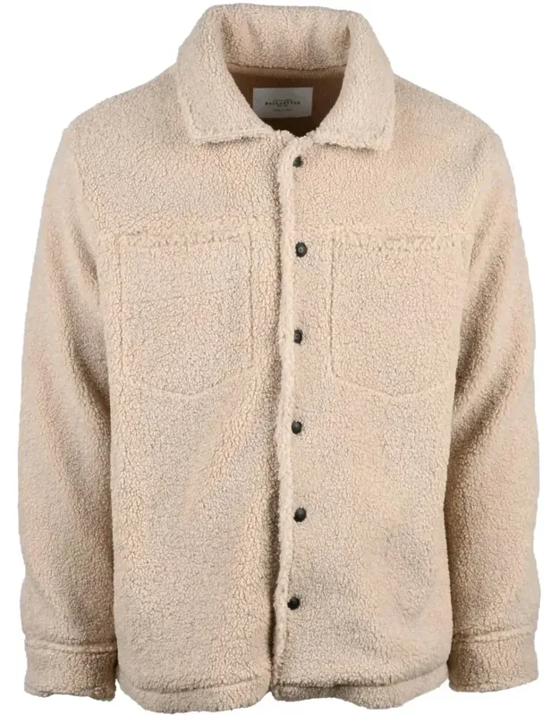 Plush Snap Button Overcoat