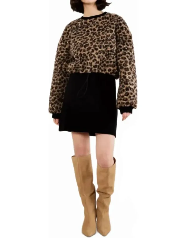 Leopard Boucle Jumper