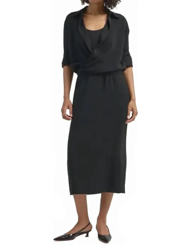 Long Sleeve Convertible Maxi Dress