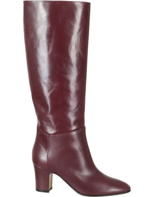 High Shaft Leather Sole Boots