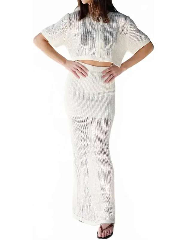 Dream Vacation Crochet Top & Maxi Skirt Set