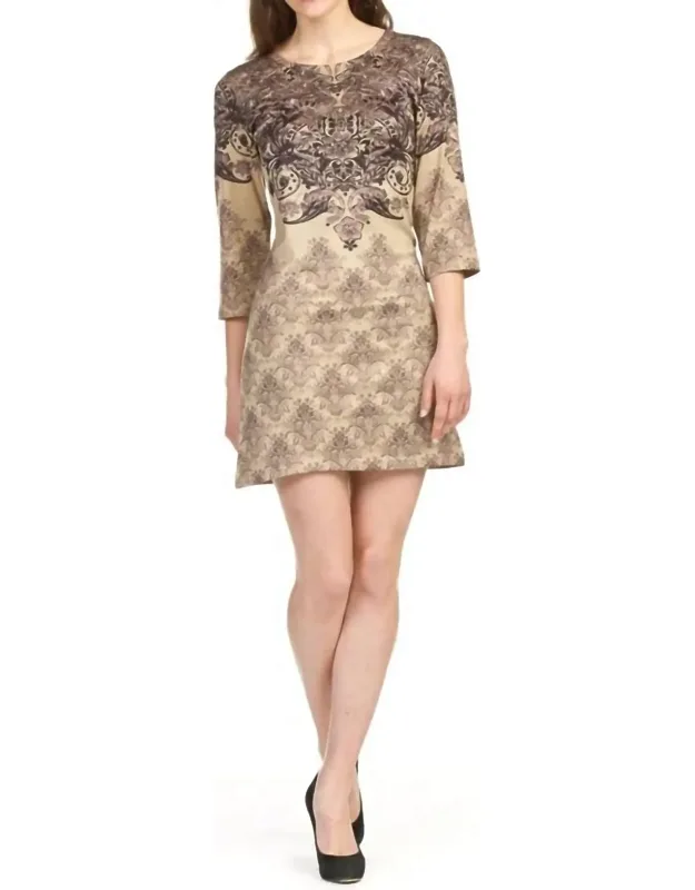 Sublimation 3/4 Sleeve Sweater Dress
