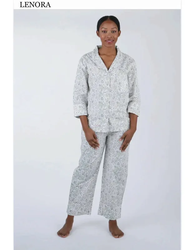 Emmie Button-front Pajama With Drawstring Waist