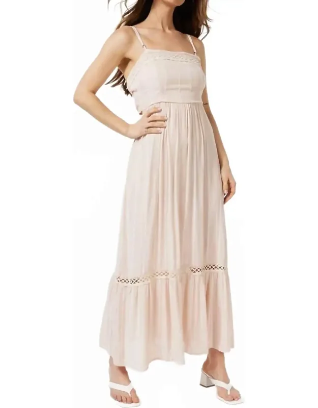 Embroidered Crinkle Maxi Dress