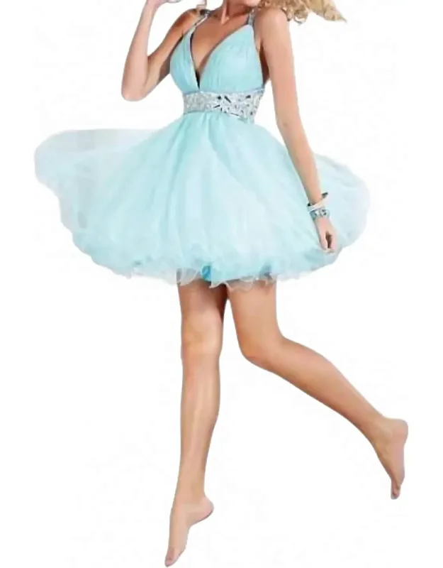 Beaded Halter-neck Cocktail Dress