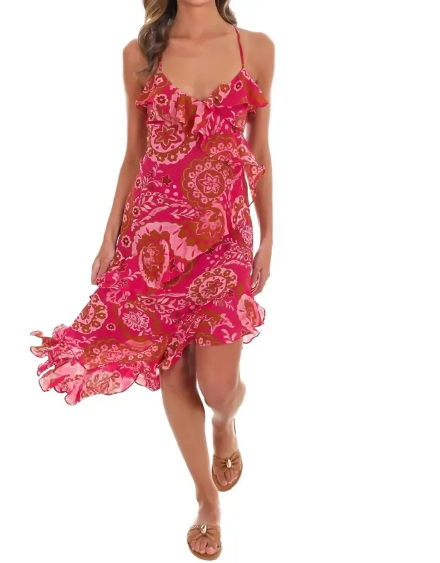 Sunset Muse Ruffle Midi Dress
