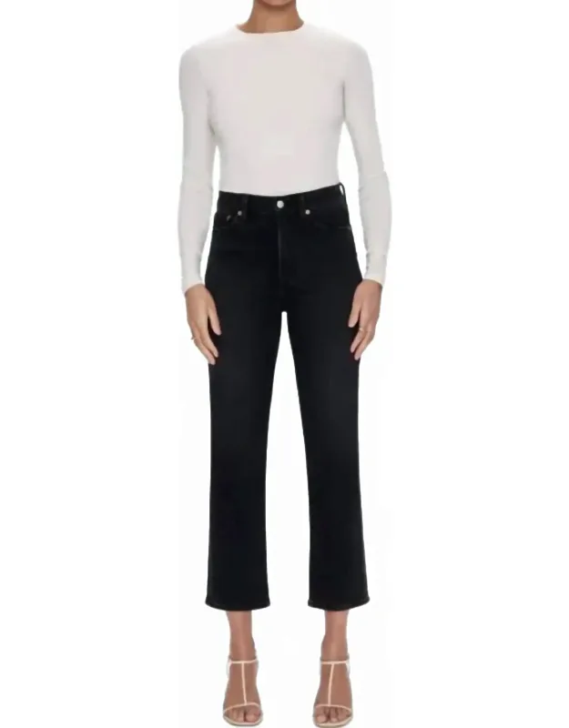 Charlie High Rise Classic Straight Jeans - Perfect Fit, Elegant Ankle Length