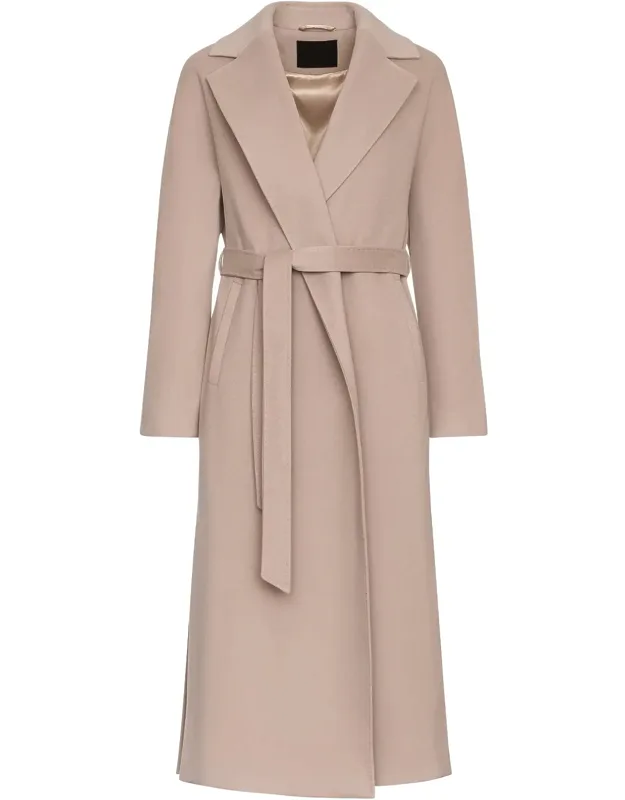 Comfort Wraparound Wool Cashmere Coat