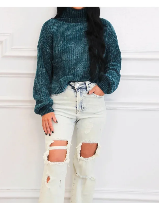 Winter Wishes Chenille Turtleneck Sweater