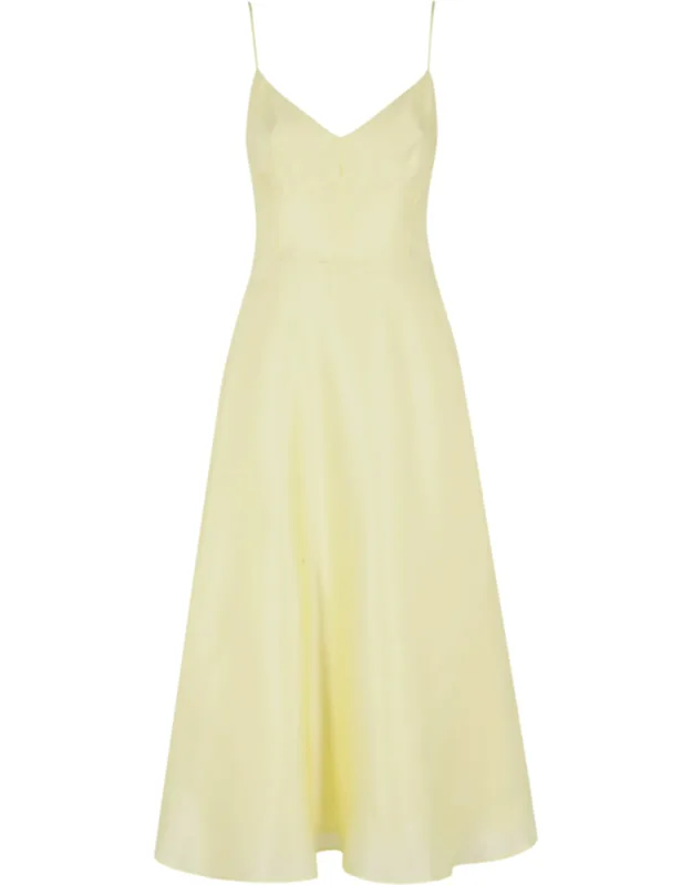 Triple Organza Silk Midi Dress