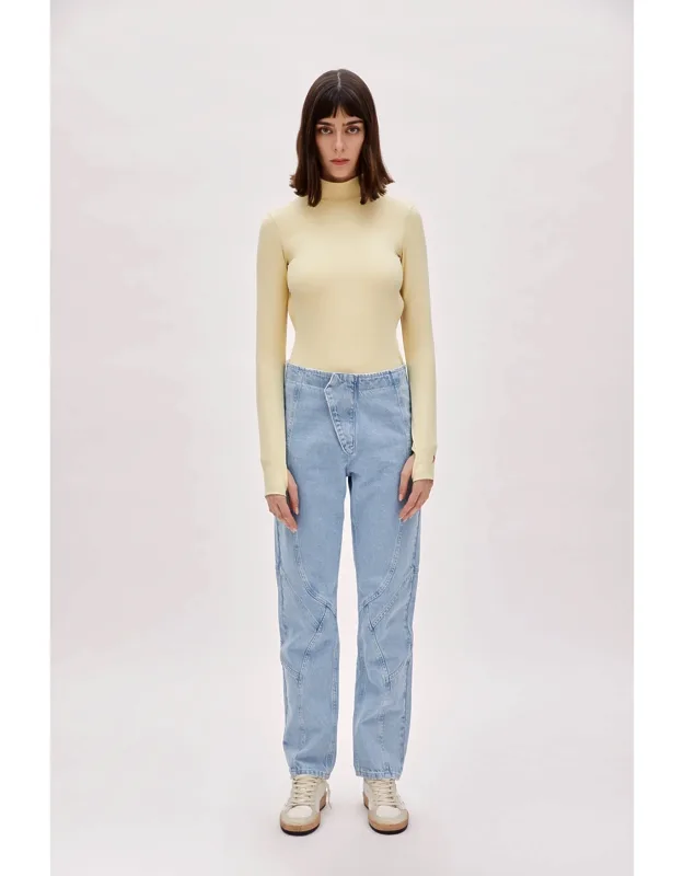 Cotton High Neck Bodysuit