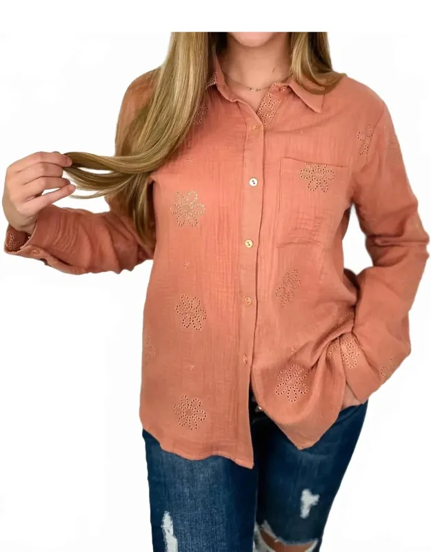 Cotton Long Sleeve Button-up Shirt