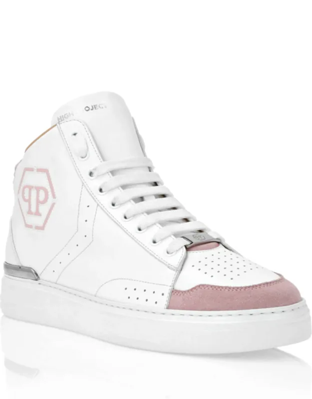 Leather Mid-top Sneakers