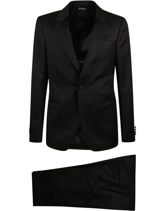 Tailored Two-piece Suit With Notch Lapels