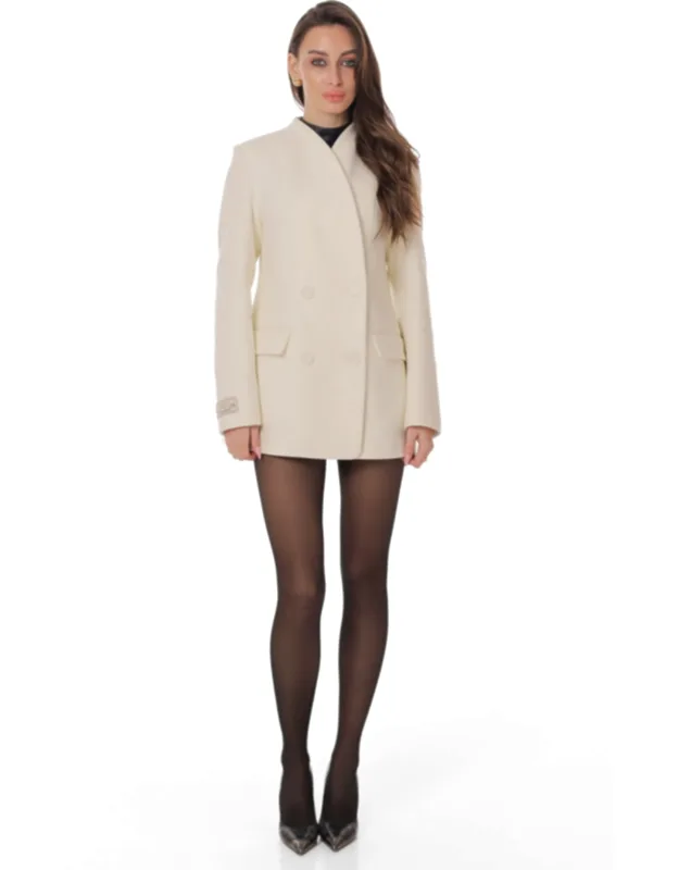 Short Cashmere Blend Coat