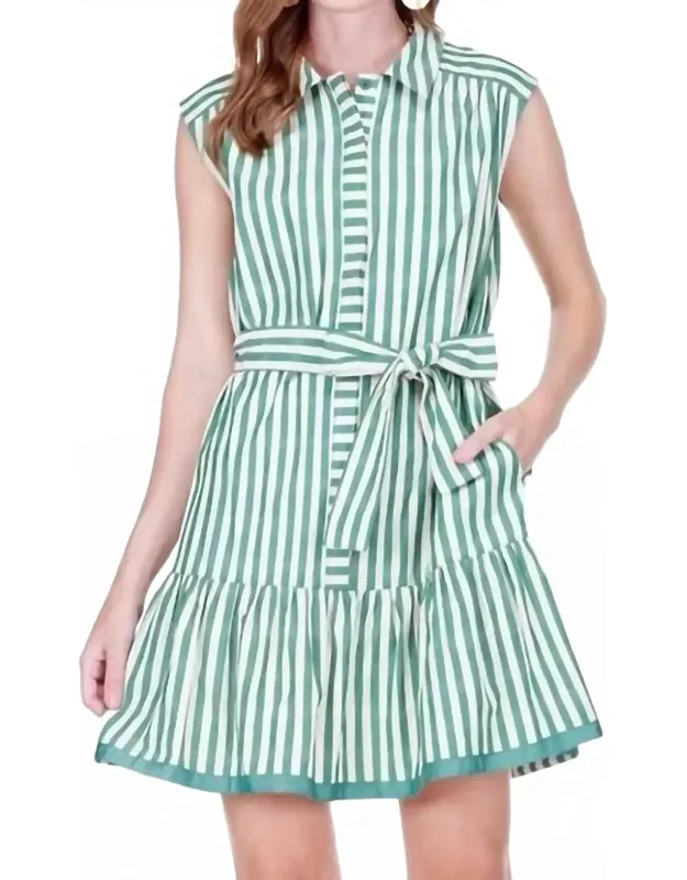 Contrast Shirtdress