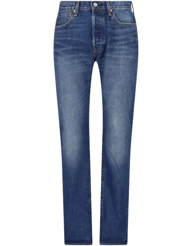 Selvedge Straight-leg Cotton Denim Jeans