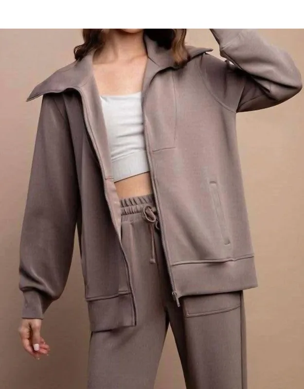 Modal Poly Full Zip Jacket