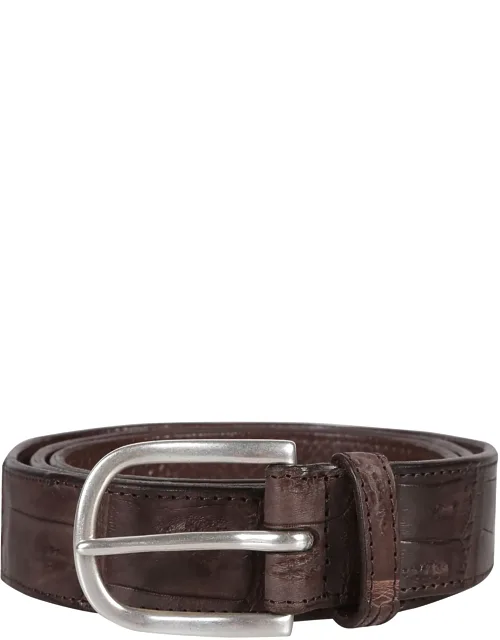 Classic Cocco Crocodile Leather Belt