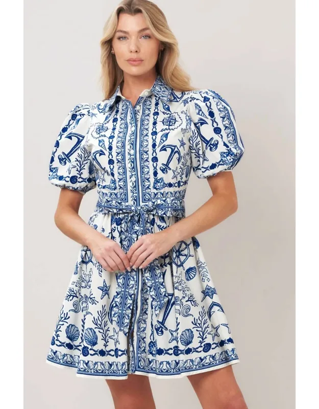 Printed Woven Mini Dress