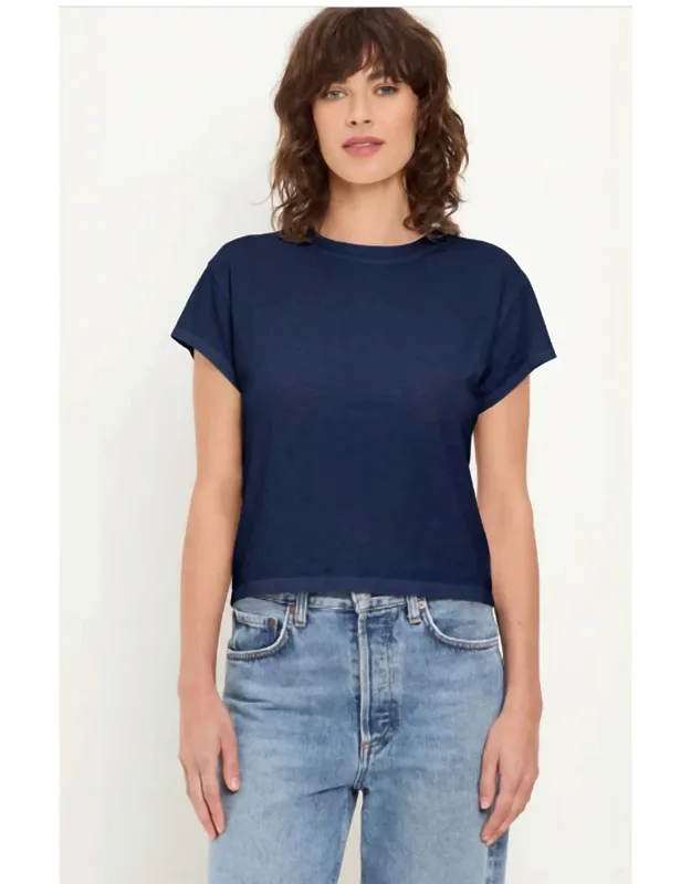 Grayson Supima Slub Crop Crew Tee