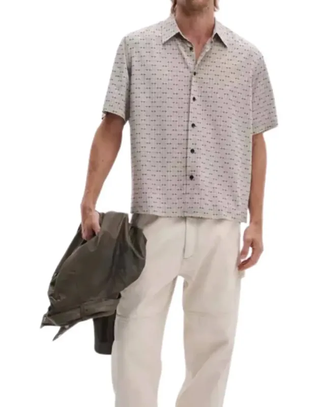 Dalton Short Sleeve Jacquard Shirt