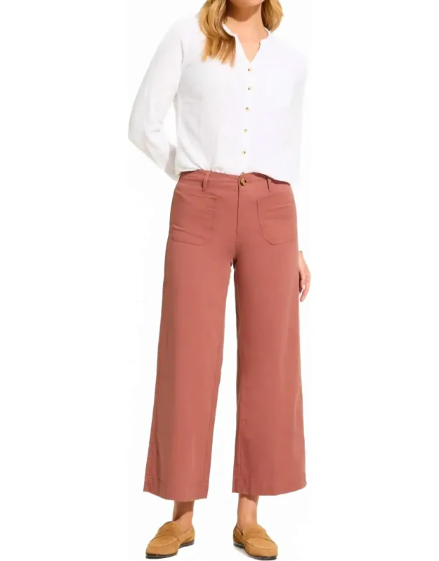 Wide Ankle Denim Pants